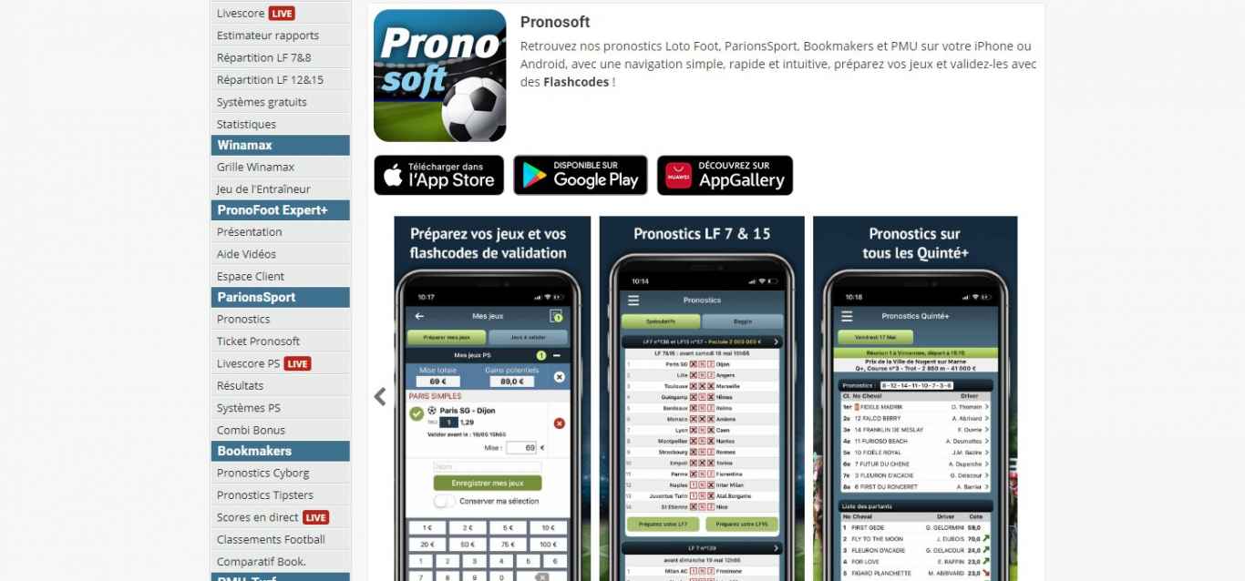 Telecharger Pronosoft apk √ Android Pronosoft application √ Pronosoft iOS